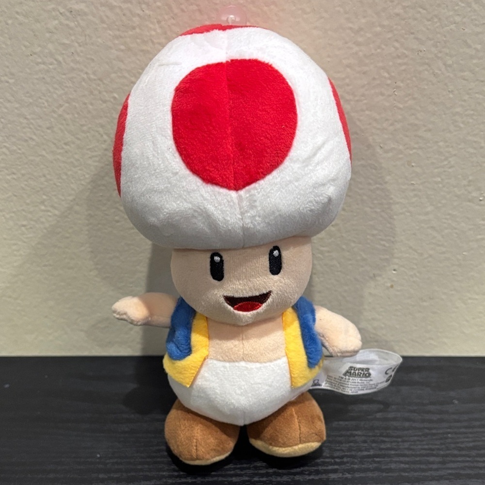 Super Mario Mushroom Plush with Red and White Cap